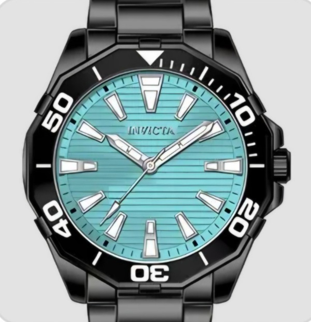 79017 Invicta Pro Diver Black Stainless Steel Green Textured 46 mm Dial New
